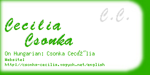 cecilia csonka business card